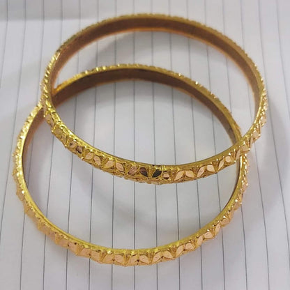 22k Gold Bangles Indian Handmade lightweight wax filled, Traditional Vintage ethnic Jewelry, Bangle Bracelet Set Wedding Jewelry, K5825