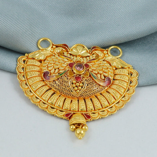 solid 22k 18k gold Pendant Necklace Jewelry, K4564