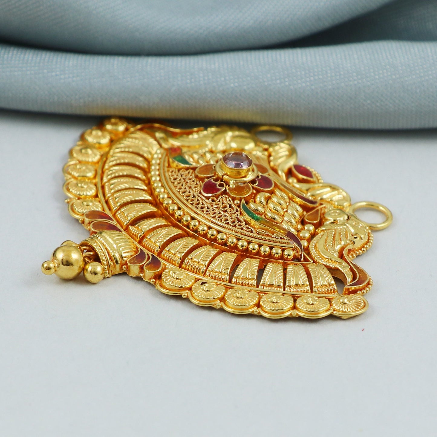 Pure 22k 18k gold pendant Necklace, K4567