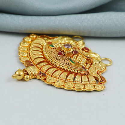 Pure 22k 18k gold pendant Necklace, K4567