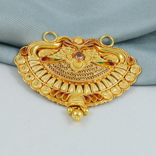 Pure 22k 18k gold pendant dailywear jewellery, K4568
