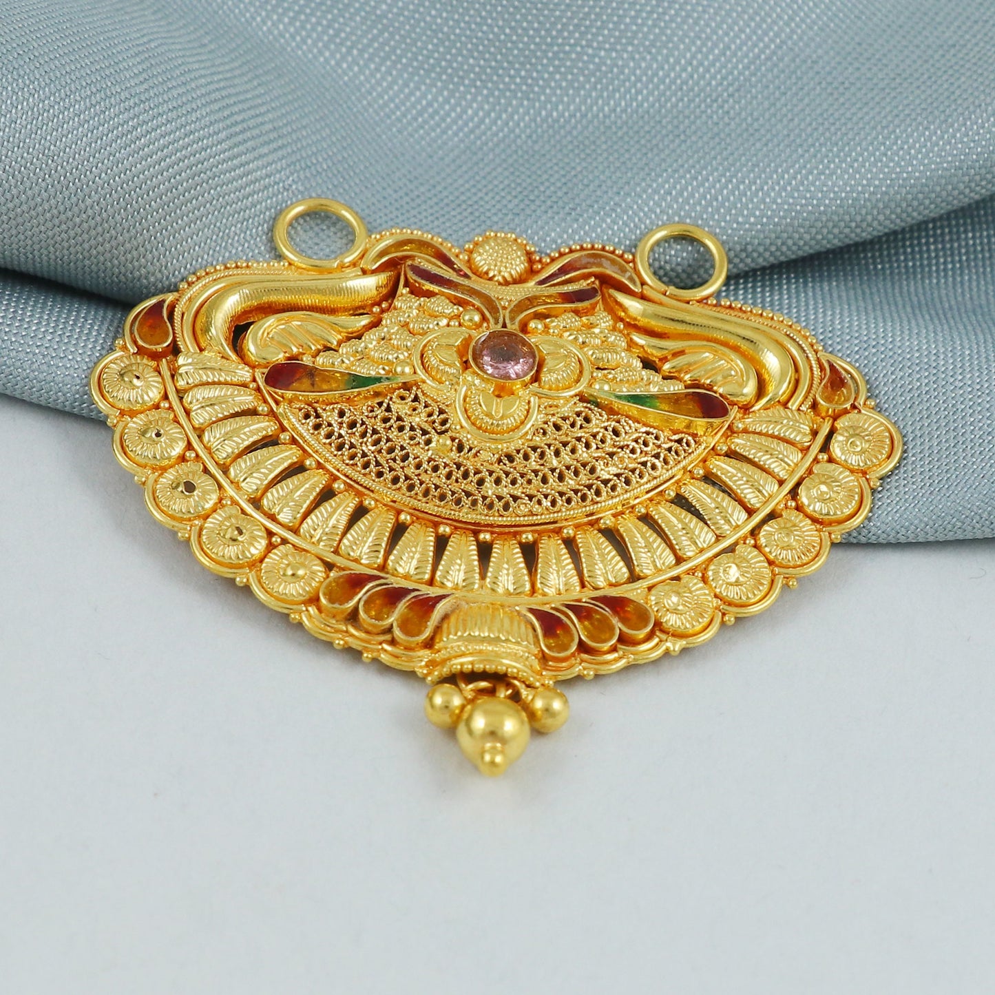 Pure 22k 18k gold pendant dailywear jewellery, K4568