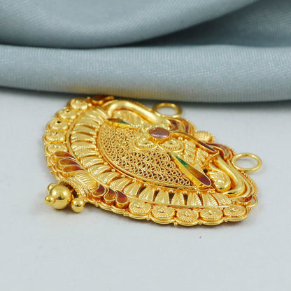 Pure 22k 18k gold pendant dailywear jewellery, K4568