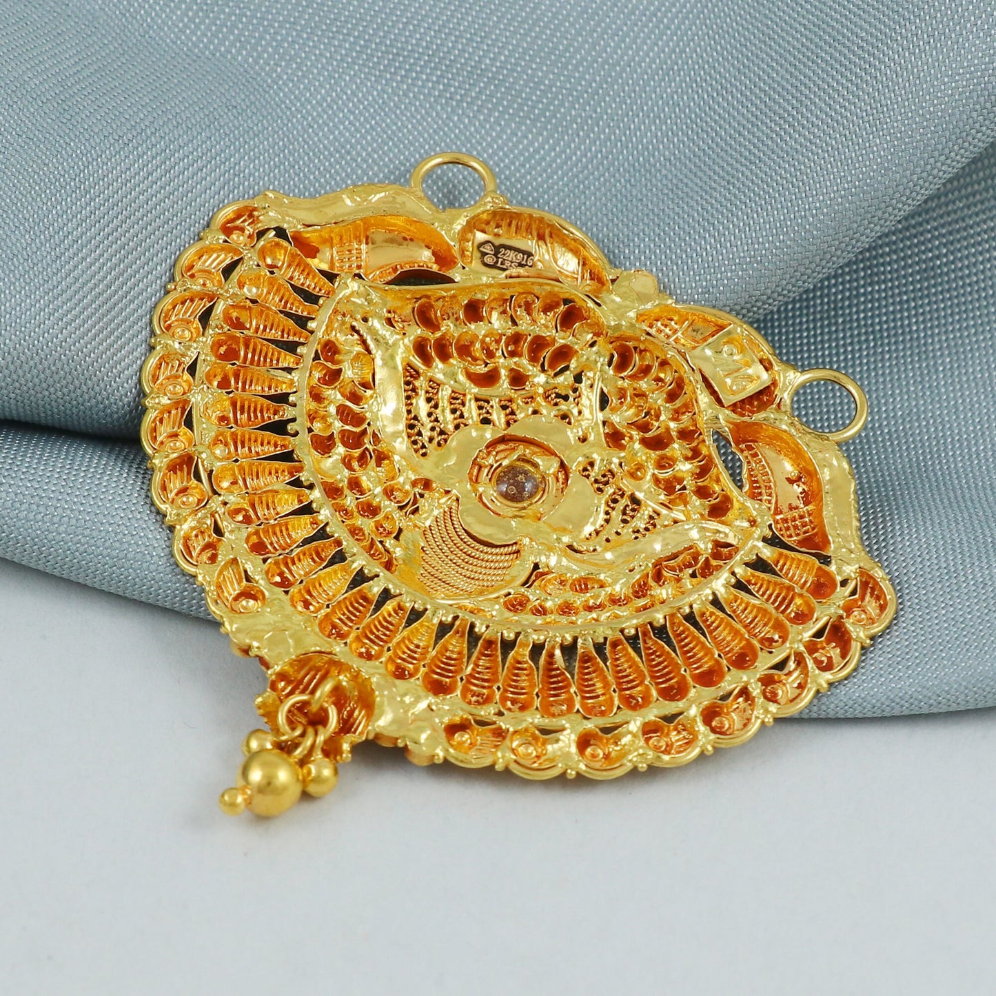 Pure 22k 18k gold pendant Necklace, K4571