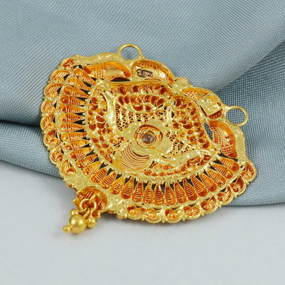 Pure 22k 18k gold pendant Necklace, K4571