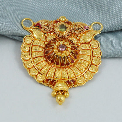 Pure 22k 18k gold pendant Necklace, K4572