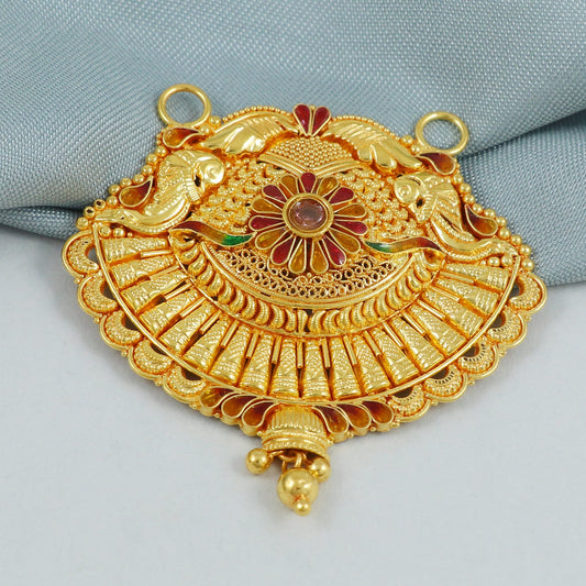 Pure 22k 18k gold pendant Necklace, K4574
