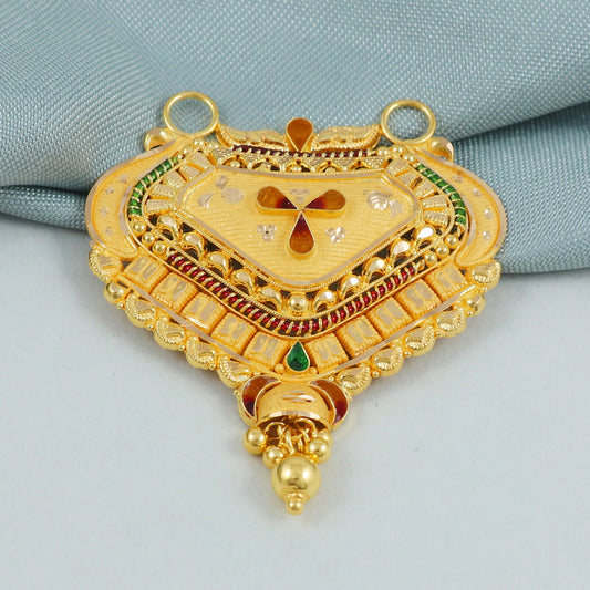 Pure 22k 18k yellow gold handmade pendant jewellery , K4575