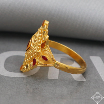 Solid Gold 22kt 22k Gold Ring Jewelry, Women Handmade Gold Jewelry, All Size, K5013