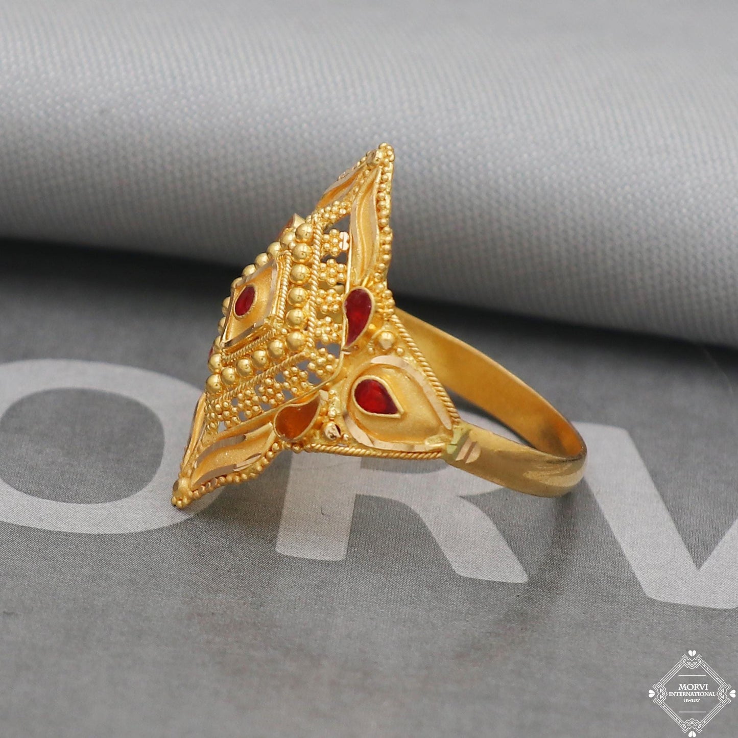 Solid Gold 22k Ring, Women Ring for Daily use