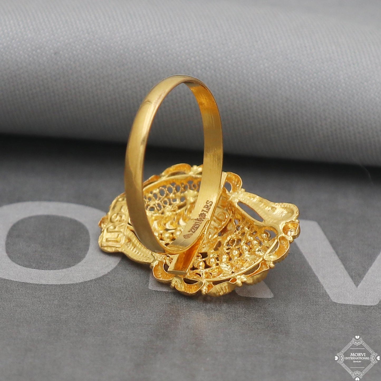 22k Yellow Gold Ring Jewelry, Handmade Indian Vintage and antique design, Pure Gold Ring, All Size, K5017