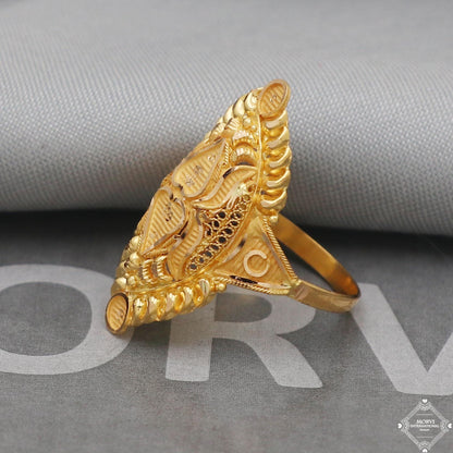 Pure 22k Yellow Gold Ring Jewelry, Handmade Indian Vintage and antique design, Pure Gold Ring, All Size, K5019