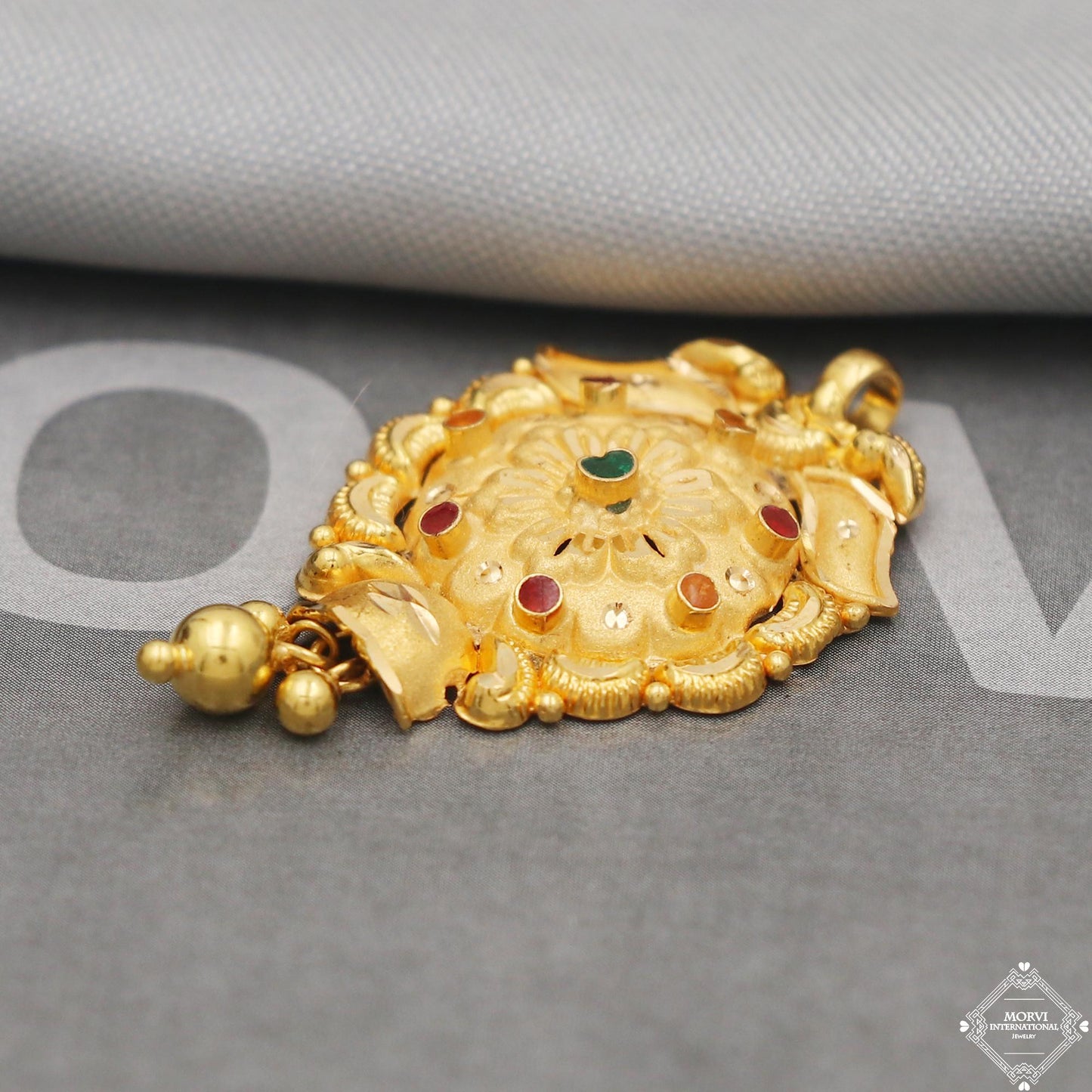 22k Yellow Gold Mangalsutra Pendant Necklace Handmade Indian Handmade Vintage Antique Design Jewelry, K5056