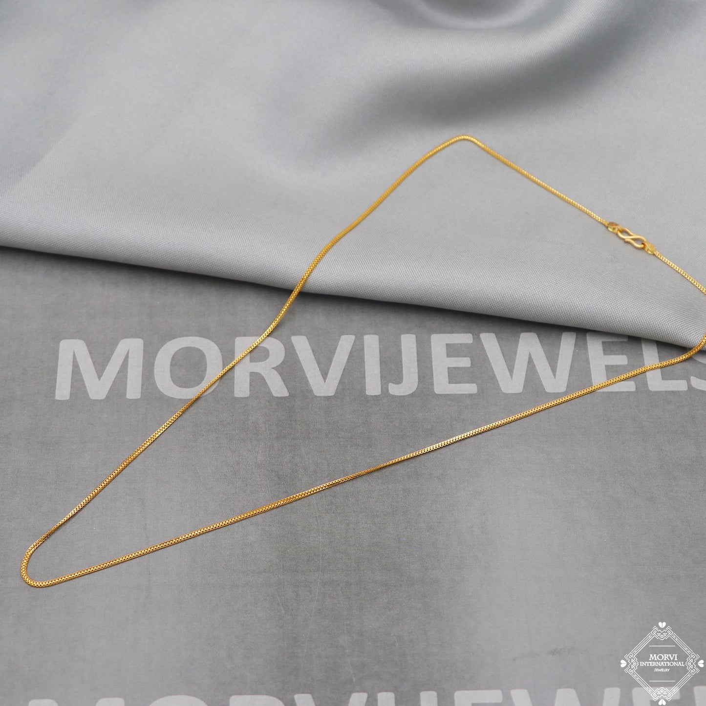 22k Gold Chain Necklace box style For men women Anniversary Wedding Gift box chain, Handmade Gold Chain, pure gold necklace chain, K5102