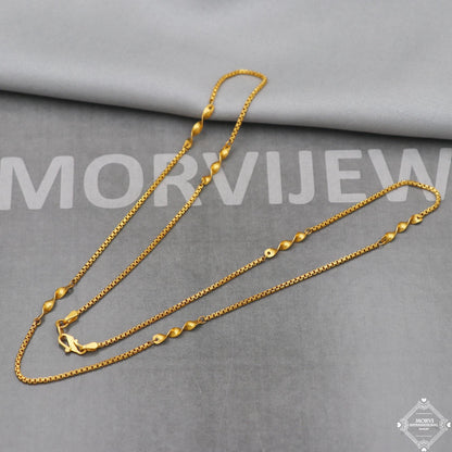 22k Yellow Gold Chain Necklace twisted men women Anniversary Wedding Gift chain, 22kt Handmade Gold Chain, pure gold necklace chain, K5104