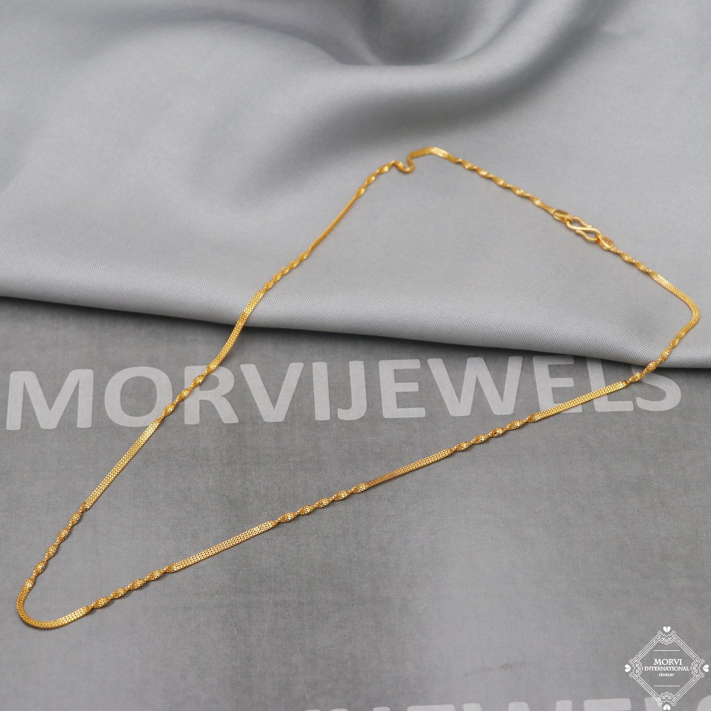22k Gold Chain Necklace twisted For men women Anniversary Wedding Gift chain, 22kt Handmade Gold Chain, pure gold necklace chain, K5105