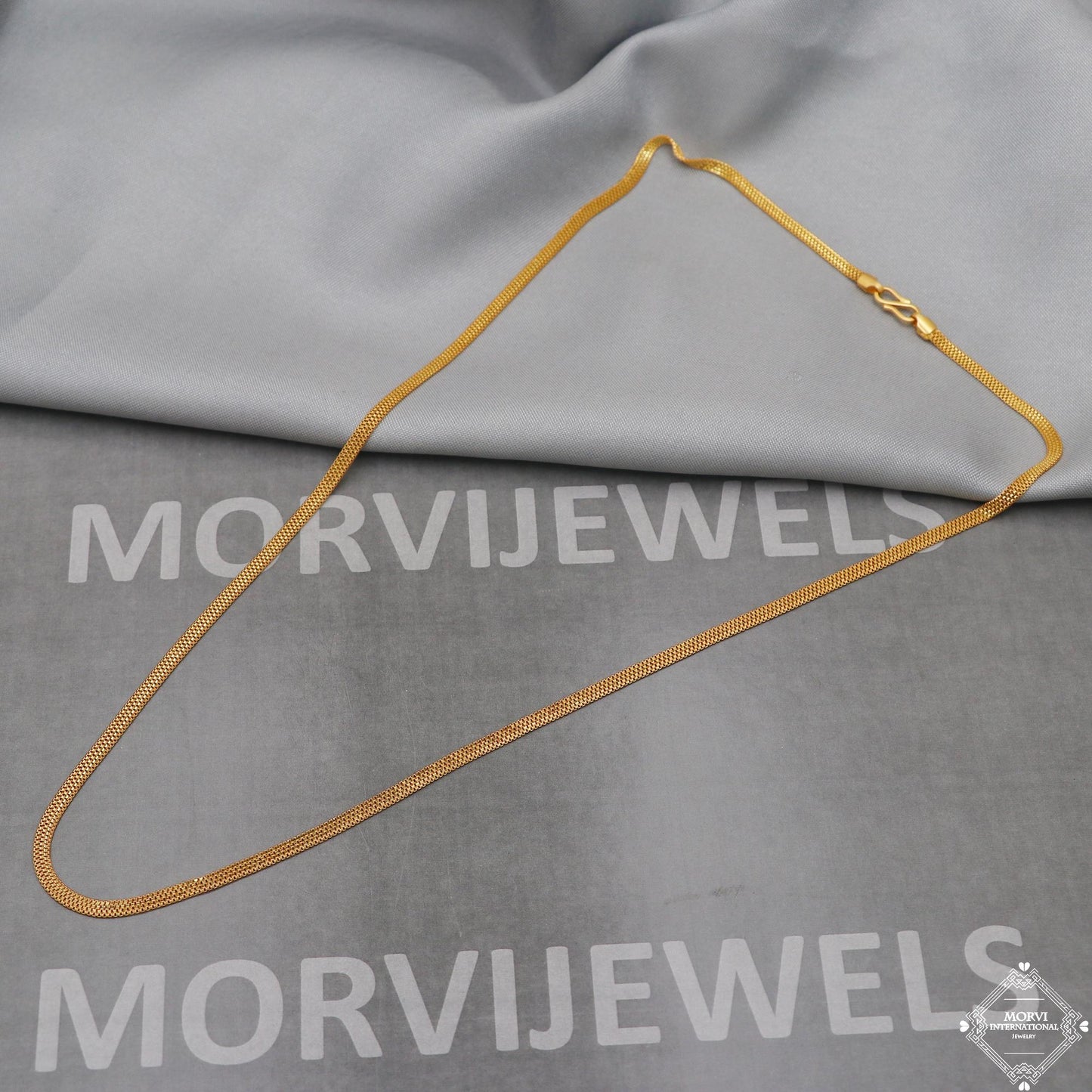 22k Yellow Gold Chain Necklace box style For men women Anniversary Wedding Gift chain, 22kt Handmade Gold Chain, pure gold necklace chain, K