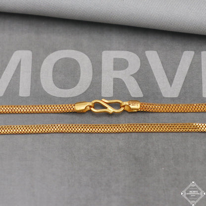 22k Yellow Gold Chain Necklace box style For men women Anniversary Wedding Gift chain, 22kt Handmade Gold Chain, pure gold necklace chain, K
