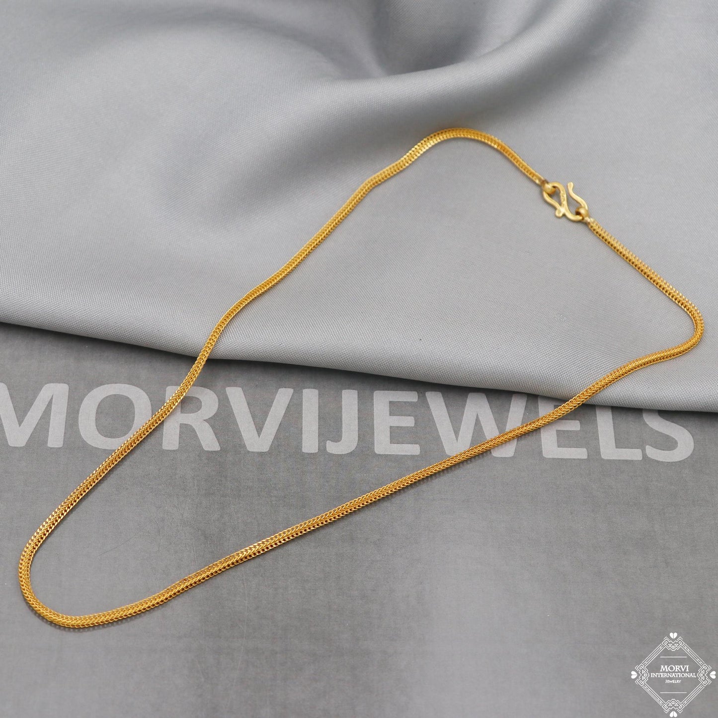 handmade 22k Gold Chain Necklace wheat style For men women Anniversary Wedding Gift chain, 22kt  Gold Chain, pure gold necklace chain, K5111