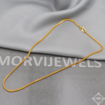 handmade 22k Gold Chain Necklace wheat style For men women Anniversary Wedding Gift chain, 22kt  Gold Chain, pure gold necklace chain, K5111