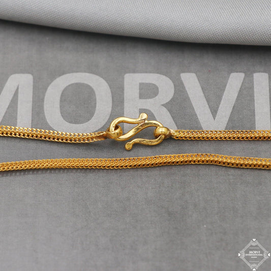 handmade 22k Gold Chain Necklace wheat style For men women Anniversary Wedding Gift chain, 22kt  Gold Chain, pure gold necklace chain, K5111