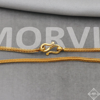 handmade 22k Gold Chain Necklace wheat style For men women Anniversary Wedding Gift chain, 22kt  Gold Chain, pure gold necklace chain, K5111