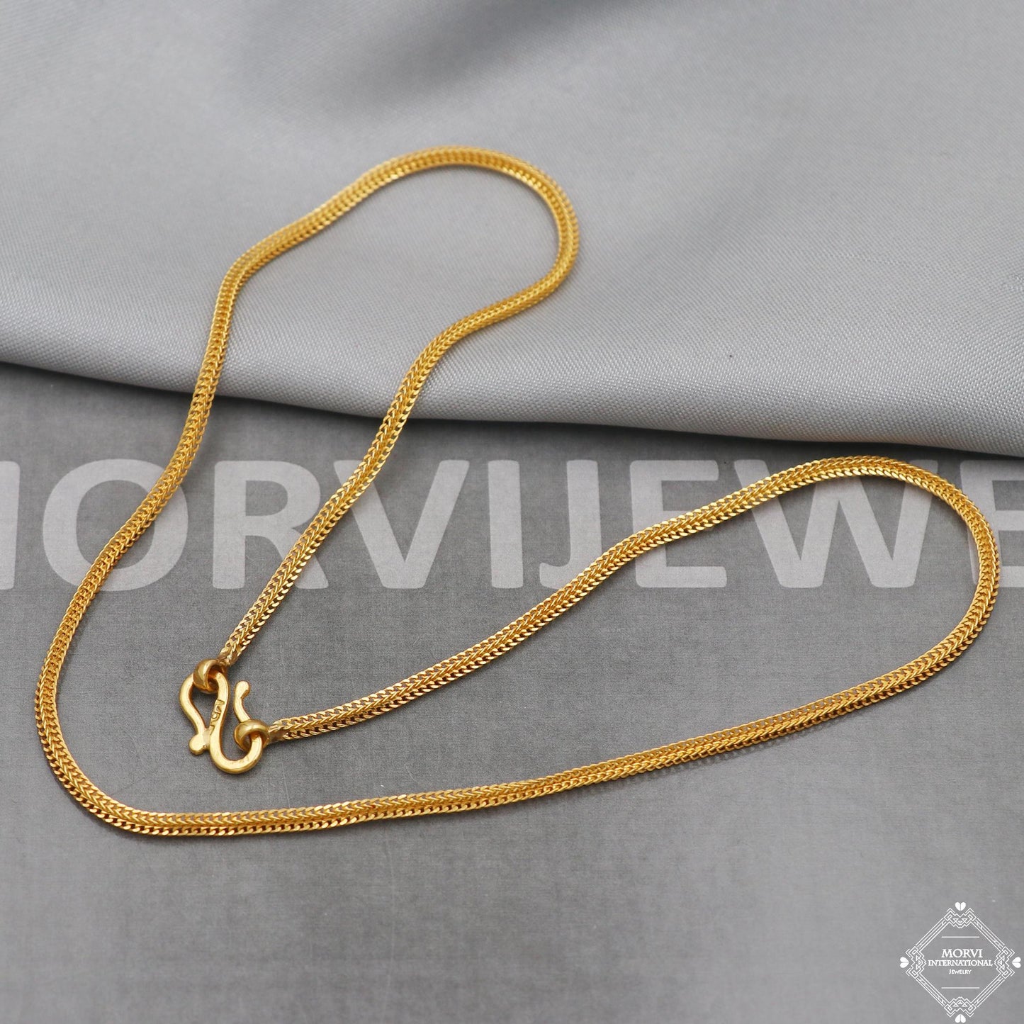 handmade 22k Gold Chain Necklace wheat style For men women Anniversary Wedding Gift chain, 22kt  Gold Chain, pure gold necklace chain, K5111