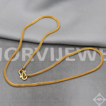 handmade 22k Gold Chain Necklace wheat style For men women Anniversary Wedding Gift chain, 22kt  Gold Chain, pure gold necklace chain, K5111