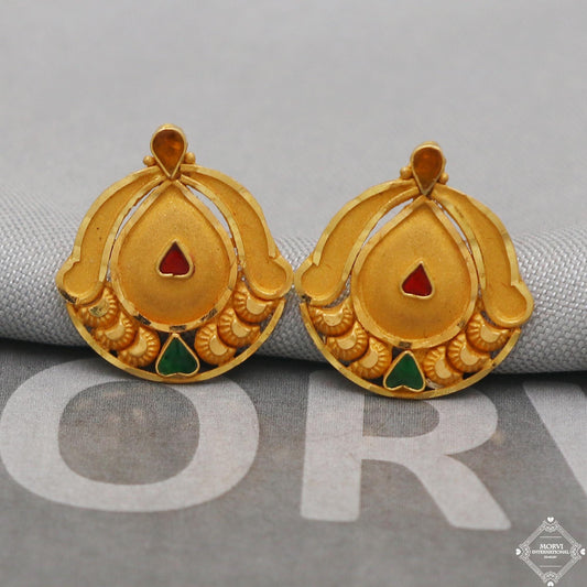 22k Yellow Gold Earrings Jewelry for Gift, K5161