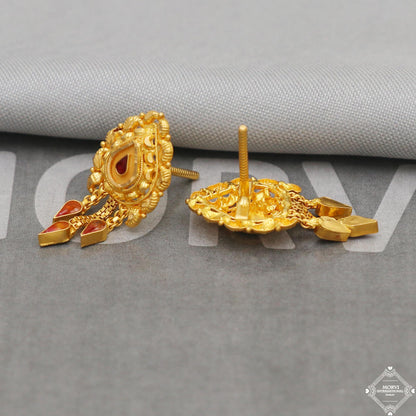 22k 22 karat Gold stud earrings jewelry for gift, K5164