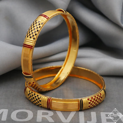 22k 22 karat Gold Bangles Bracelet Pair Wedding Jewelry, K5173