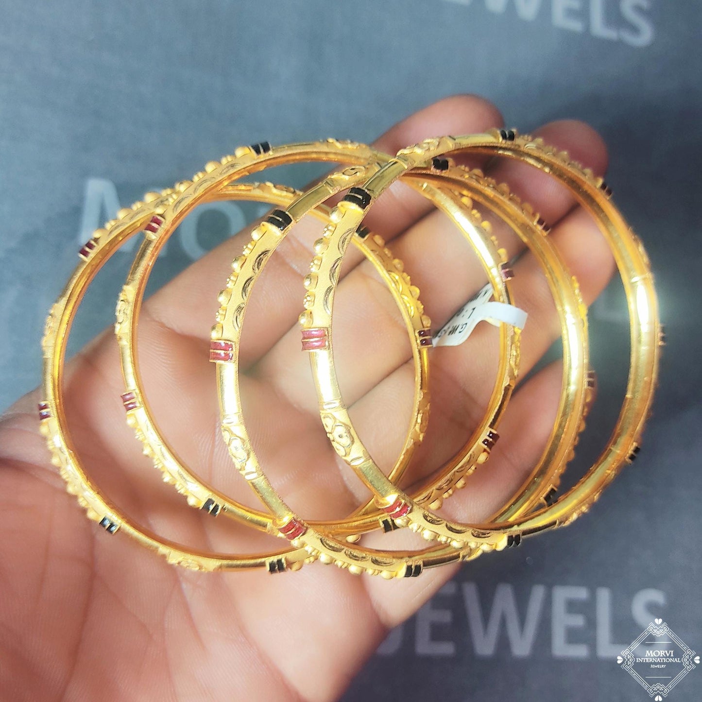 22k 22 karat Pure Gold Bangles Bracelet Wedding size 2-4 Jewelry, K5183