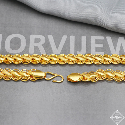22k Gold Chain Necklace 9mm, pure handmade gold chain for men and women, Indian gold chain jewelry, S design chain, gift, K5276