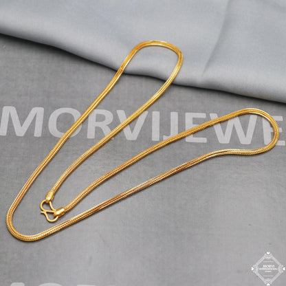 22k Yellow Gold Chain Necklace 2.5 mm, 22 inches and all, pure handmade gold chain for men and women, Indian gold chain jewelry, gift, K5280