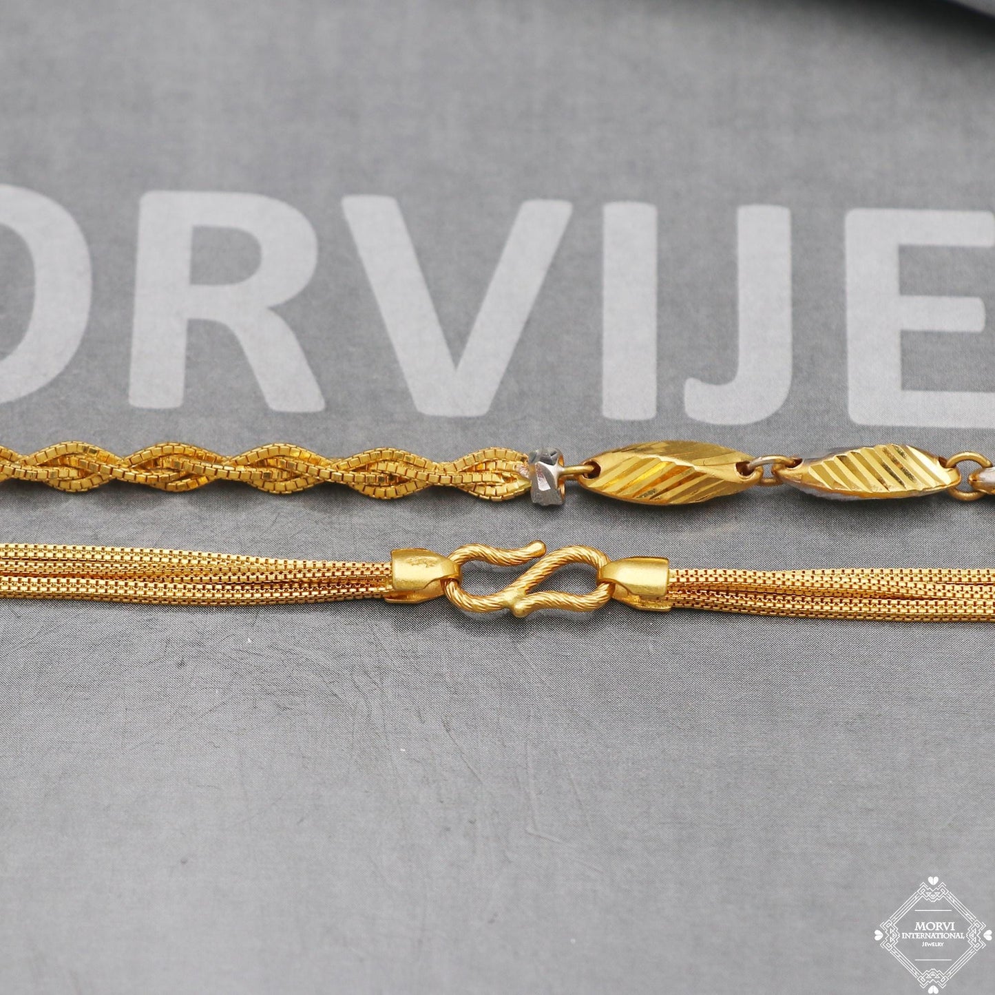 22k Yellow Gold Chain Necklace 4.5 and 1 mm, 24 inches, pure handmade gold chain for men and women, Indian gold chain jewelry, gift, K5281
