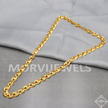 Thick Spiral Chain Necklace Jewelry in 22k gold, K5286