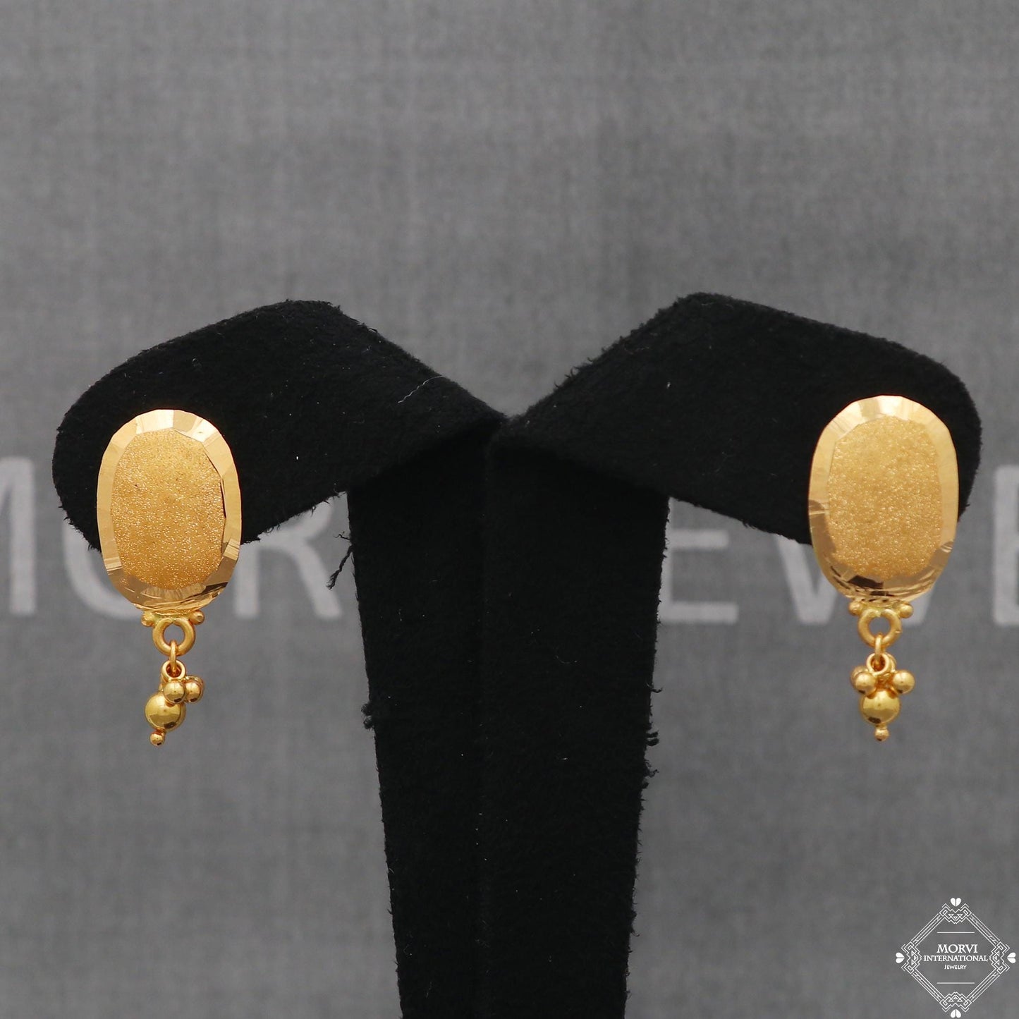 22k yellow gold dangle earrings Handmade Jewelry, K5005