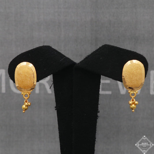 22k yellow gold dangle earrings Handmade Jewelry, K5005