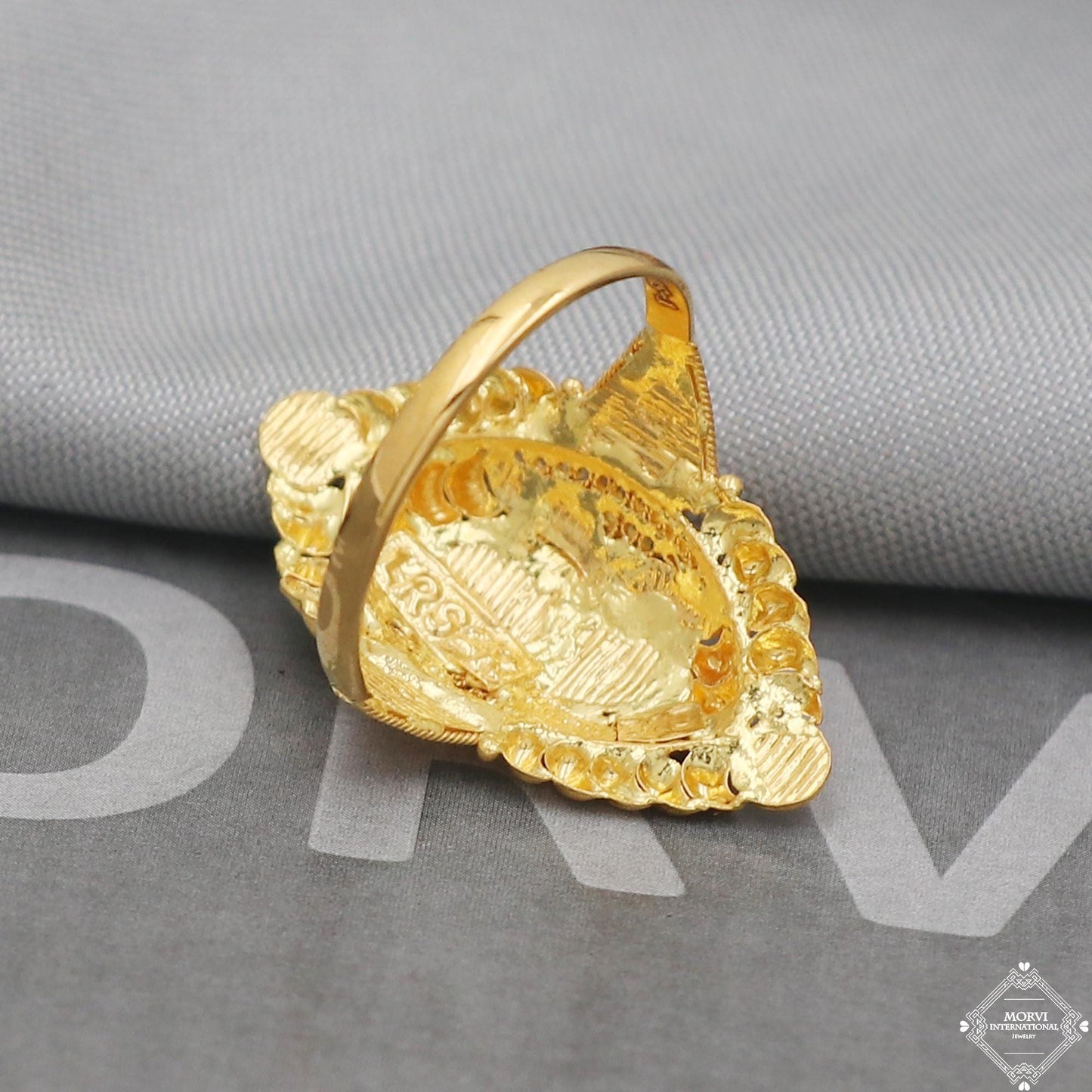 Pure 22k Yellow Gold Ring Jewelry, Handmade Indian Vintage and antique design, Pure Gold Ring, All Size, K5019