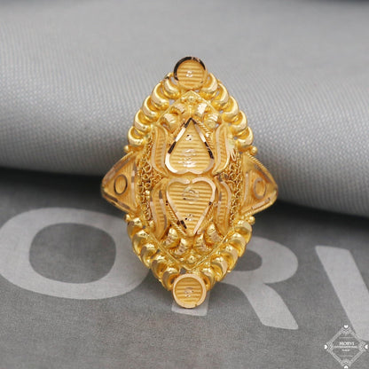 Pure 22k Yellow Gold Ring Jewelry, Handmade Indian Vintage and antique design, Pure Gold Ring, All Size, K5019