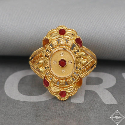 handcrafted solid 22k Gold Ring, K5037
