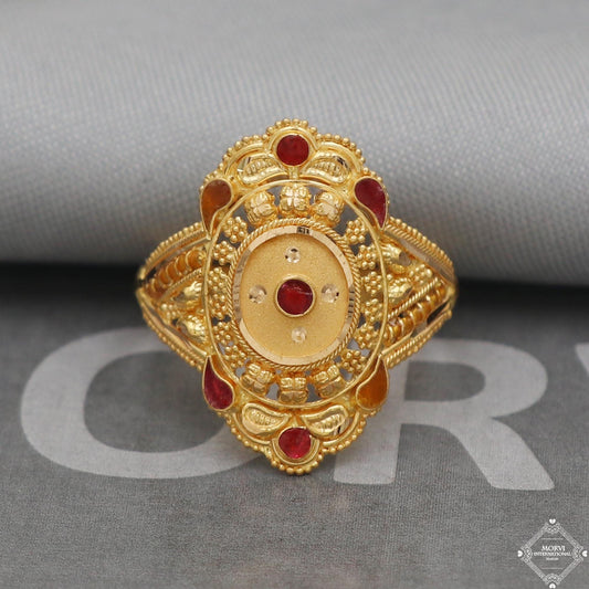 handcrafted solid 22k Gold Ring, K5037