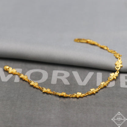 handcrafted 22k solid gold women bracelet 6.75 inches indian designer jewelry, k5343