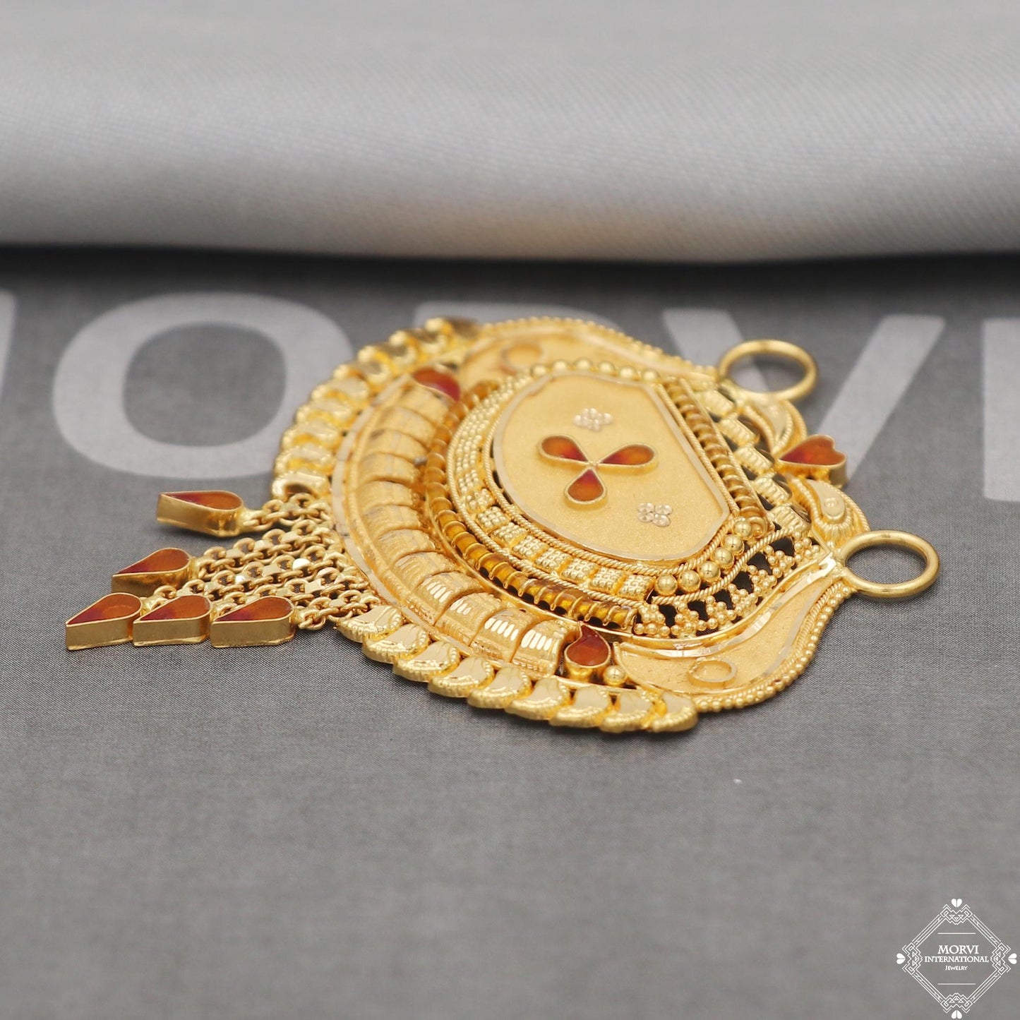 22k Yellow Gold Mangalsutra Pendant Necklace Handmade Indian Handmade Vintage Antique Design Jewelry, K5050