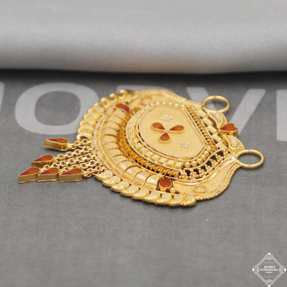 22k Yellow Gold Mangalsutra Pendant Necklace Handmade Indian Handmade Vintage Antique Design Jewelry, K5050