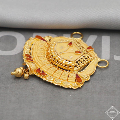 22kt 22k Gold Pendant Necklace Handmade Indian Handmade Vintage Antique Design Jewelry, K5054