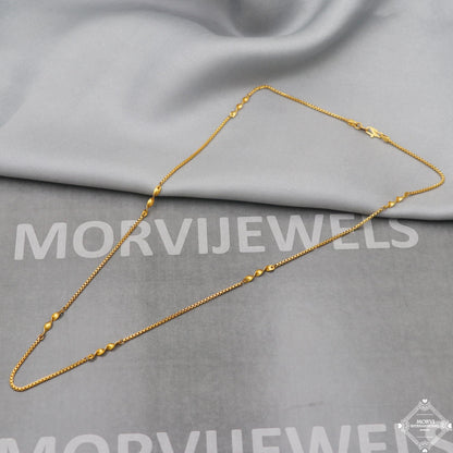 22k Yellow Gold Chain Necklace twisted men women Anniversary Wedding Gift chain, 22kt Handmade Gold Chain, pure gold necklace chain, K5104