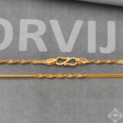 22k Gold Chain Necklace twisted For men women Anniversary Wedding Gift chain, 22kt Handmade Gold Chain, pure gold necklace chain, K5105