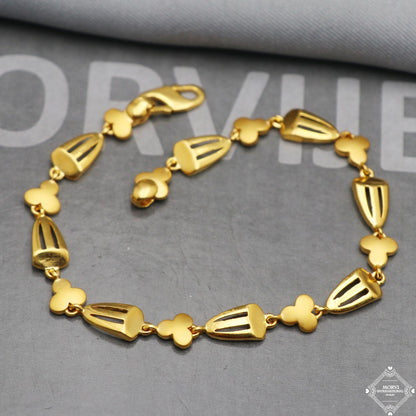 22k Yellow Gold Women Bracelet Indian Handmade Women Jewelry, K5356