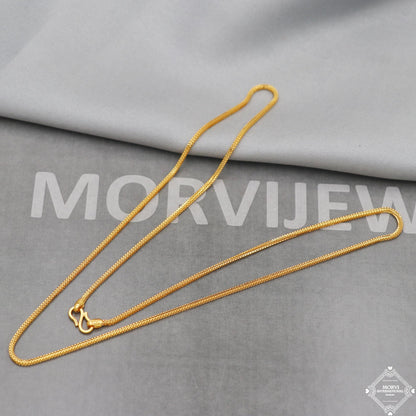 22k Gold Chain Necklace box style For men women Anniversary Wedding Gift chain, 22kt Handmade Gold Chain, pure gold necklace chain, K5109